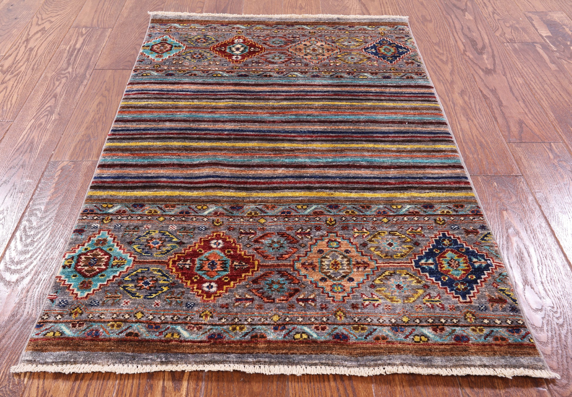 Khorjin Persian Gabbeh Handmade Wool Rug - 2' 7" X 4' 0" - Golden Nile