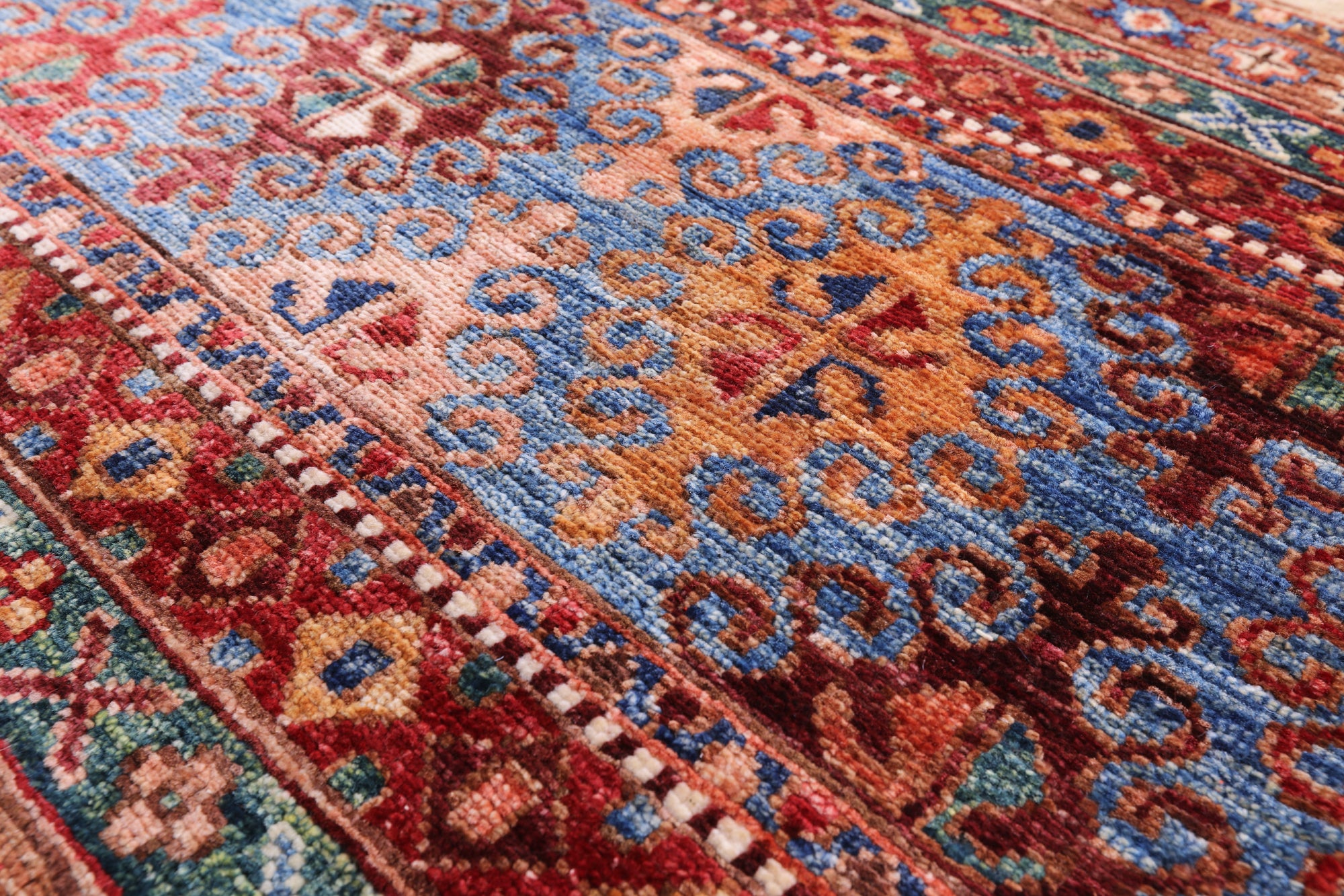 Ivory Khorjin Persian Gabbeh Hand Knotted Wool Rug - 5' 8" X 8' 1" - Golden Nile