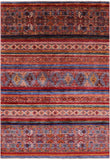 Khorjin Persian Gabbeh Handmade Wool Rug - 5' 6" X 8' 0" - Golden Nile
