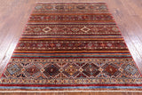 Khorjin Persian Gabbeh Handmade Wool Rug - 4' 10" X 6' 7" - Golden Nile