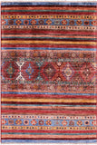 Khorjin Persian Gabbeh Handmade Wool Rug - 3' 4" X 5' 0" - Golden Nile