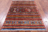 Khorjin Persian Gabbeh Handmade Wool Rug - 3' 4" X 5' 0" - Golden Nile