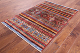 Khorjin Persian Gabbeh Handmade Wool Rug - 3' 4" X 5' 0" - Golden Nile