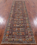 Tribal Persian Gabbeh Handmade Wool Runner Rug - 2' 9" X 9' 11" - Golden Nile