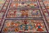 Tribal Persian Gabbeh Handmade Wool Runner Rug - 2' 9" X 9' 11" - Golden Nile