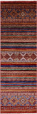 Khorjin Persian Gabbeh Hand Knotted Wool Runner Rug - 2' 8" X 8' 7" - Golden Nile