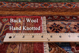 Khorjin Persian Gabbeh Hand Knotted Wool Runner Rug - 2' 8" X 8' 7" - Golden Nile