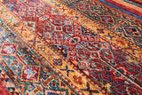 Khorjin Persian Gabbeh Hand Knotted Wool Runner Rug - 2' 8" X 8' 1" - Golden Nile