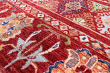 Red Khorjin Persian Gabbeh Hand Knotted Wool Runner Rug - 2' 9" X 10' 5" - Golden Nile