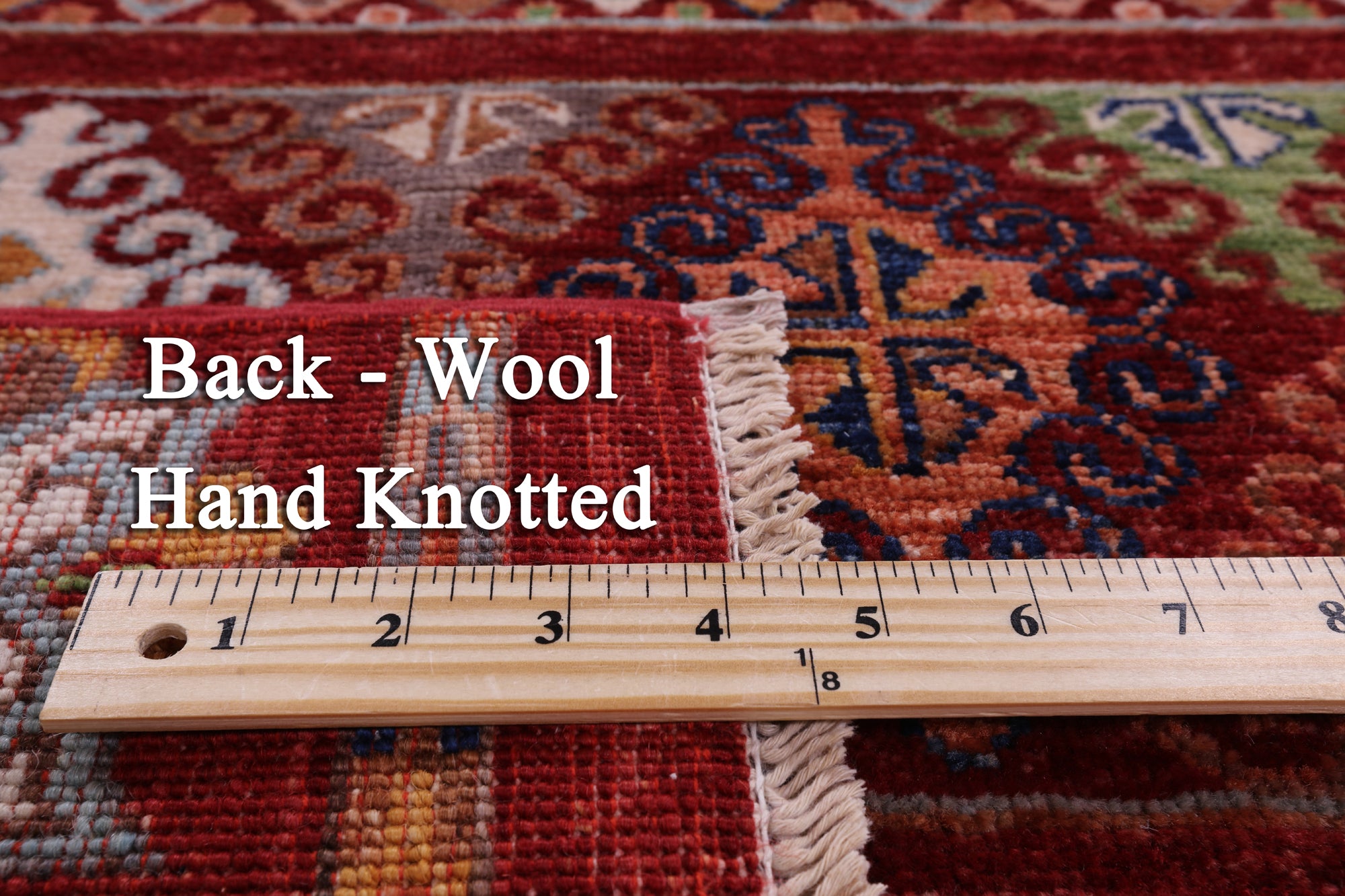 Red Khorjin Persian Gabbeh Hand Knotted Wool Runner Rug - 2' 9" X 10' 5" - Golden Nile