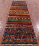 Khorjin Persian Gabbeh Hand Knotted Wool Runner Rug - 2' 9" X 9' 8" - Golden Nile