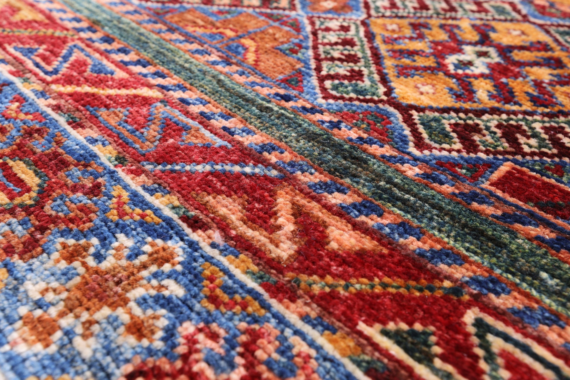 Khorjin Persian Gabbeh Hand Knotted Wool Runner Rug - 2' 9" X 9' 8" - Golden Nile