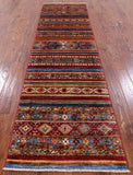 Khorjin Persian Gabbeh Handmade Wool Runner Rug - 2' 8" X 9' 10" - Golden Nile