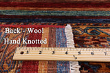 Khorjin Persian Gabbeh Handmade Wool Runner Rug - 2' 8" X 9' 10" - Golden Nile