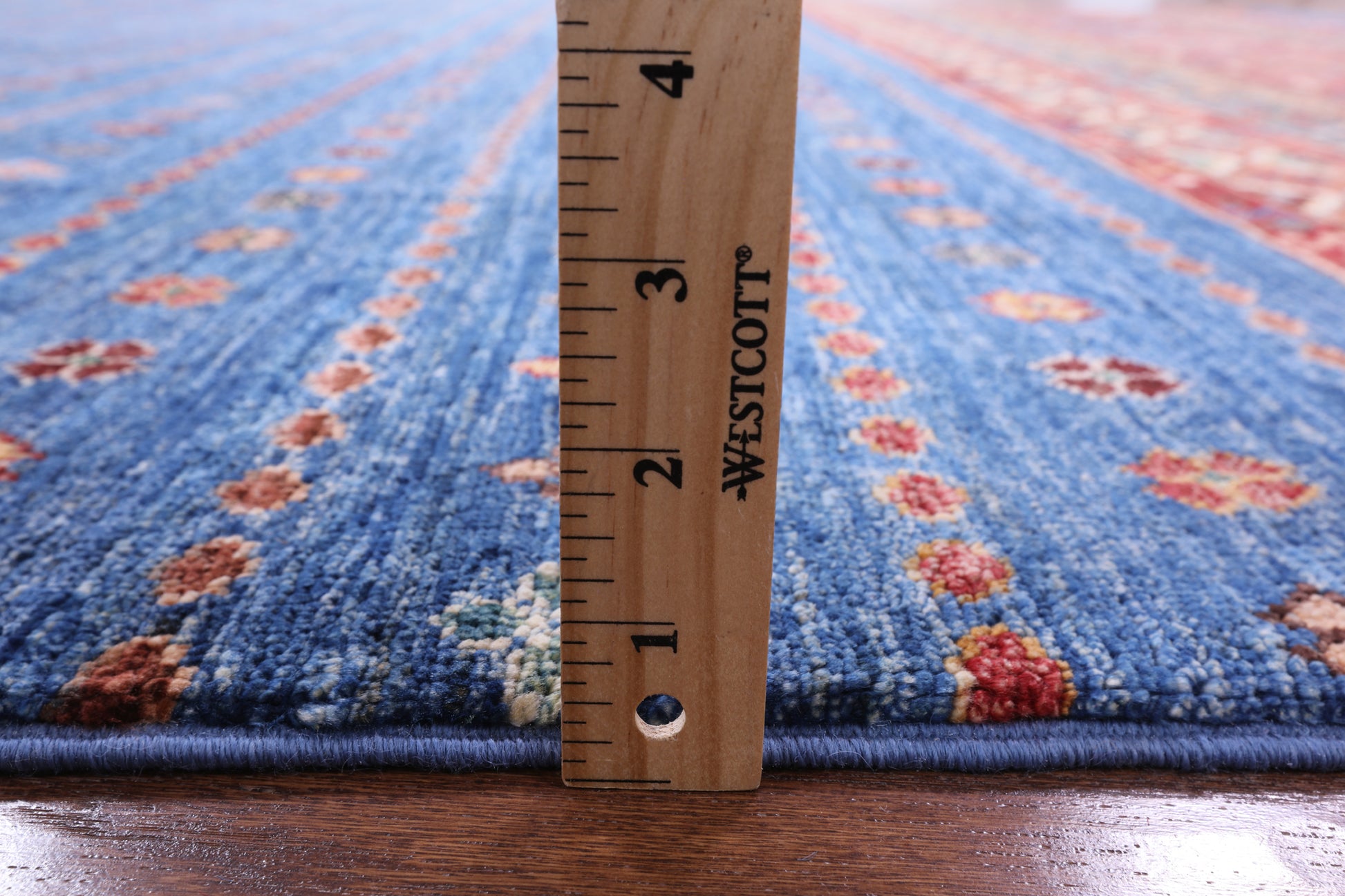Blue Tribal Khorjin Persian Gabbeh Hand Knotted Wool Rug - 8' 1" X 11' 4" - Golden Nile