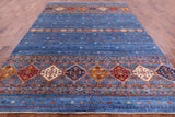 Khorjin Persian Gabbeh Hand Knotted Wool Rug - 8' X 11' 4" - Golden Nile