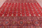 Red Khorjin Persian Gabbeh Handmade Wool Rug - 8' 1" X 10' 6" - Golden Nile