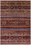 Khorjin Persian Gabbeh Handmade Wool Rug - 5' 8" X 8' 6" - Golden Nile