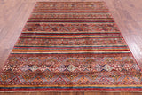 Khorjin Persian Gabbeh Handmade Wool Rug - 5' 9" X 7' 11" - Golden Nile