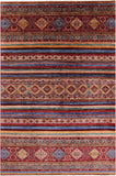 Khorjin Persian Gabbeh Handmade Wool Rug - 6' 7" X 9' 11" - Golden Nile