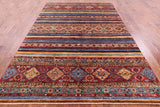 Khorjin Persian Gabbeh Handmade Wool Rug - 6' 7" X 9' 11" - Golden Nile
