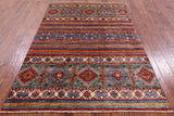 Khorjin Persian Gabbeh Handmade Wool Rug - 4' 8" X 7' 1" - Golden Nile