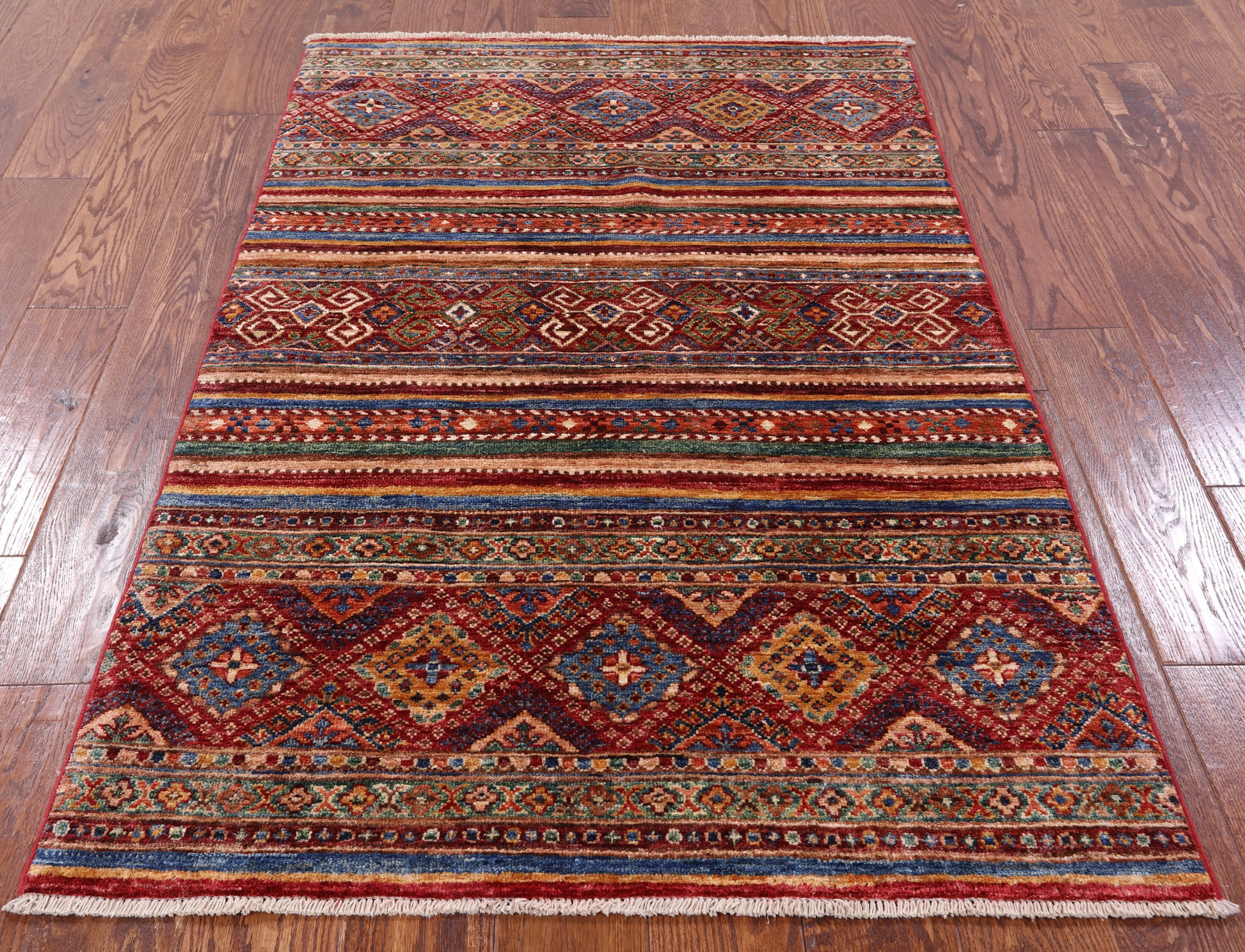 Khorjin Persian Gabbeh Hand Knotted Wool Rug - 3' 3" X 5' 1" - Golden Nile