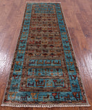 Persian Gabbeh Hand Knotted Wool Runner Rug - 2' 8" X 8' 6" - Golden Nile