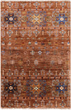 Tribal Persian Gabbeh Hand Knotted Wool Rug - 2' 9" X 4' 3" - Golden Nile