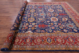 Blue Persian Fine Serapi Hand Knotted Wool Rug - 9' 10" X 13' 7" - Golden Nile
