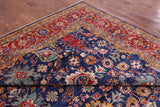 Blue Persian Fine Serapi Hand Knotted Wool Rug - 9' 10" X 13' 7" - Golden Nile