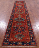 Persian Fine Serapi Hand Knotted Wool Runner Rug - 3' X 14' 9" - Golden Nile