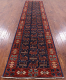 Persian Fine Serapi Hand Knotted Wool Runner Rug - 3' 1" X 13' 7" - Golden Nile