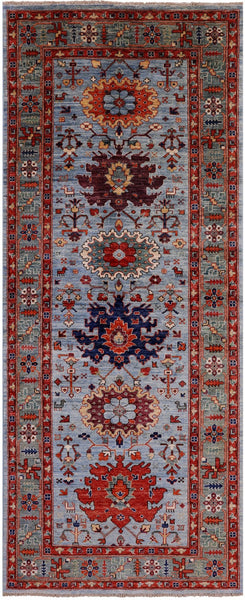 Persian Fine Serapi Handmade Wool Runner Rug - 4' X 9' 8" - Golden Nile