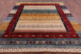 Tribal Persian Gabbeh Handmade Wool Rug - 8' 2" X 9' 7" - Golden Nile