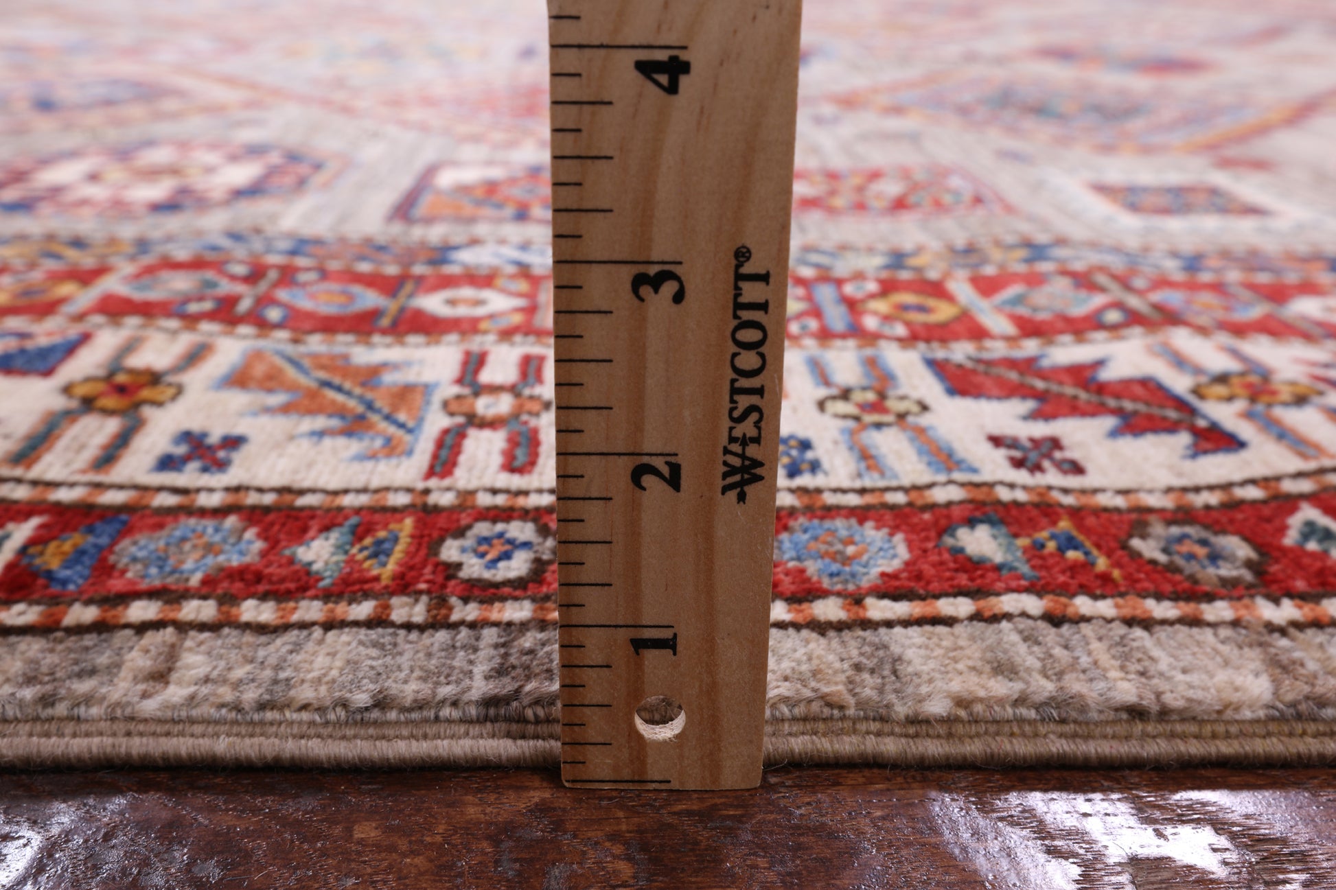 Super Kazak Hand Knotted Wool Rug - 8' 7" X 12' 0" - Golden Nile