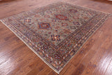 Super Kazak Handmade Wool Rug - 8' 1" X 9' 7" - Golden Nile