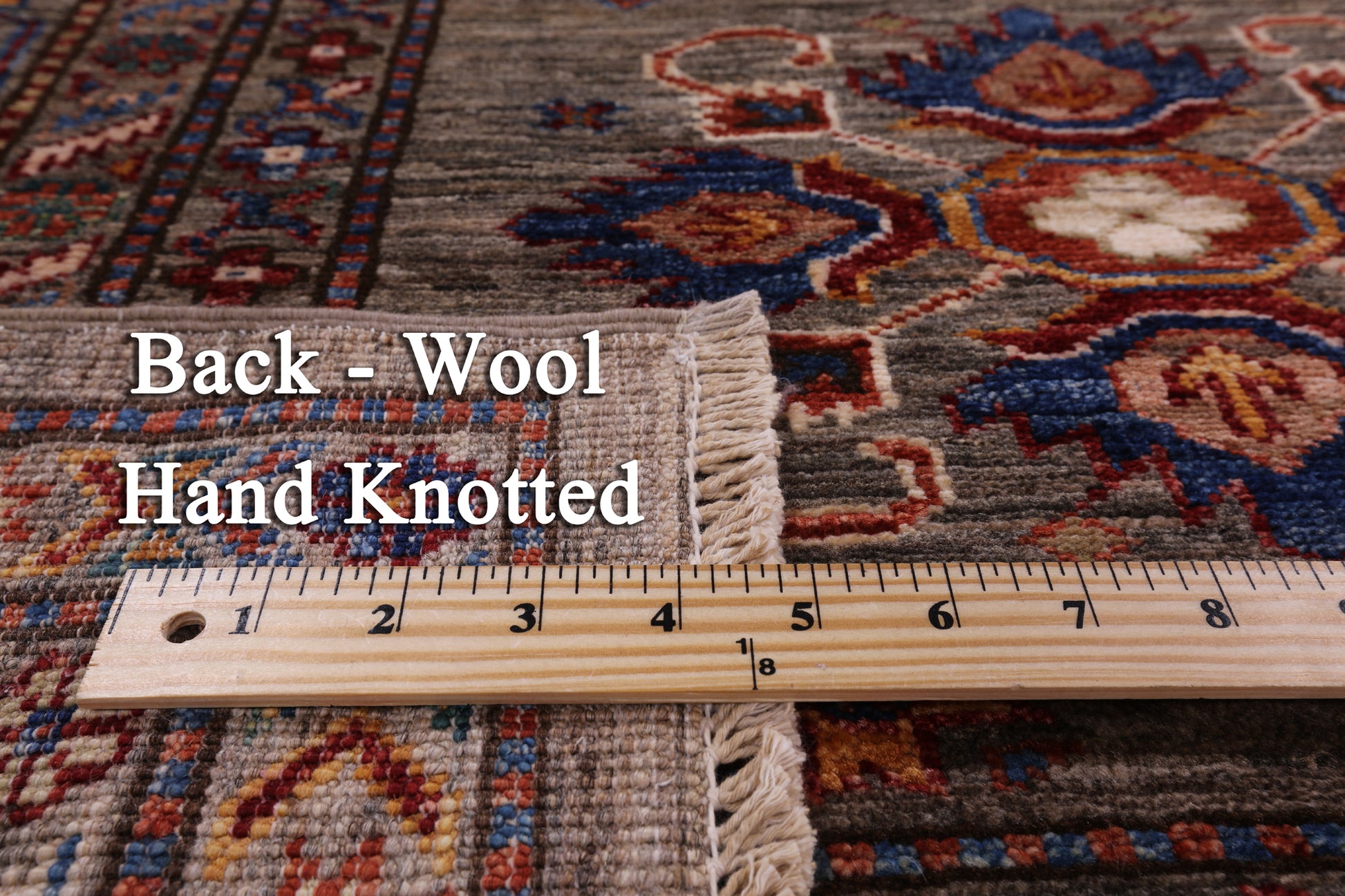 Super Kazak Handmade Wool Rug - 8' 1" X 9' 7" - Golden Nile