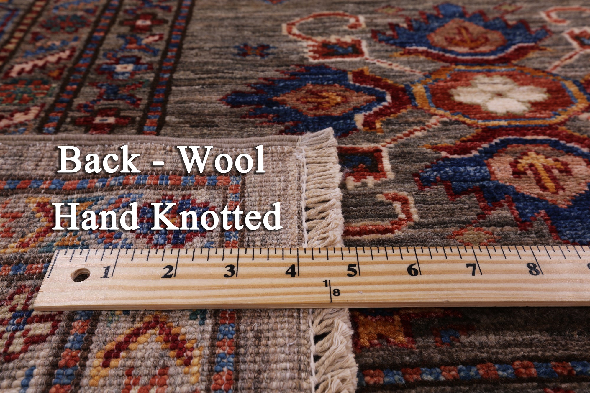 Super Kazak Handmade Wool Rug - 8' 1" X 9' 7" - Golden Nile