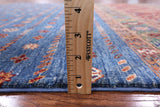 Blue Tribal Khorjin Persian Gabbeh Hand Knotted Wool Rug - 5' 8" X 7' 10" - Golden Nile