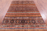 Khorjin Persian Gabbeh Handmade Wool Rug - 5' 8" X 8' 2" - Golden Nile