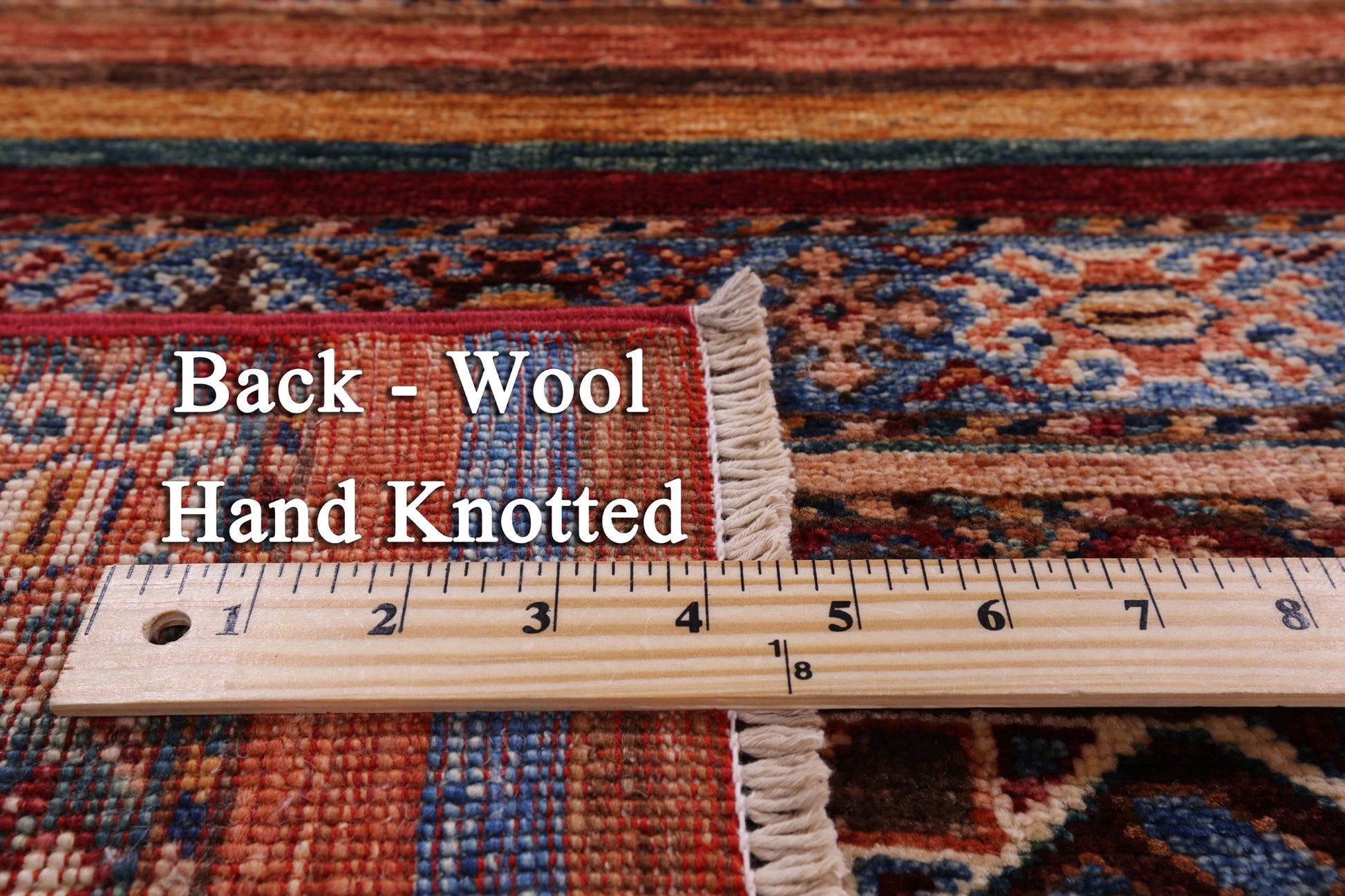 Khorjin Persian Gabbeh Handmade Wool Rug - 5' 8" X 8' 2" - Golden Nile