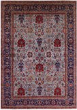 Blue Persian Fine Serapi Handmade Wool Rug - 9' 8" X 13' 10" - Golden Nile