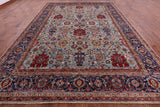Blue Persian Fine Serapi Handmade Wool Rug - 9' 8" X 13' 10" - Golden Nile