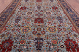 Blue Persian Fine Serapi Handmade Wool Rug - 9' 8" X 13' 10" - Golden Nile