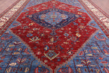 Red Persian Fine Serapi Hand Knotted Wool Rug - 13' 5" X 19' 1" - Golden Nile