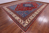 Red Persian Fine Serapi Hand Knotted Wool Rug - 13' 5" X 19' 1" - Golden Nile