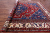 Red Persian Fine Serapi Hand Knotted Wool Rug - 12' 0" X 14' 11" - Golden Nile