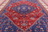 Red Persian Fine Serapi Hand Knotted Wool Rug - 12' 0" X 14' 11" - Golden Nile