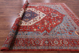 Red Persian Fine Serapi Handmade Wool Rug - 9' 9" X 13' 8" - Golden Nile